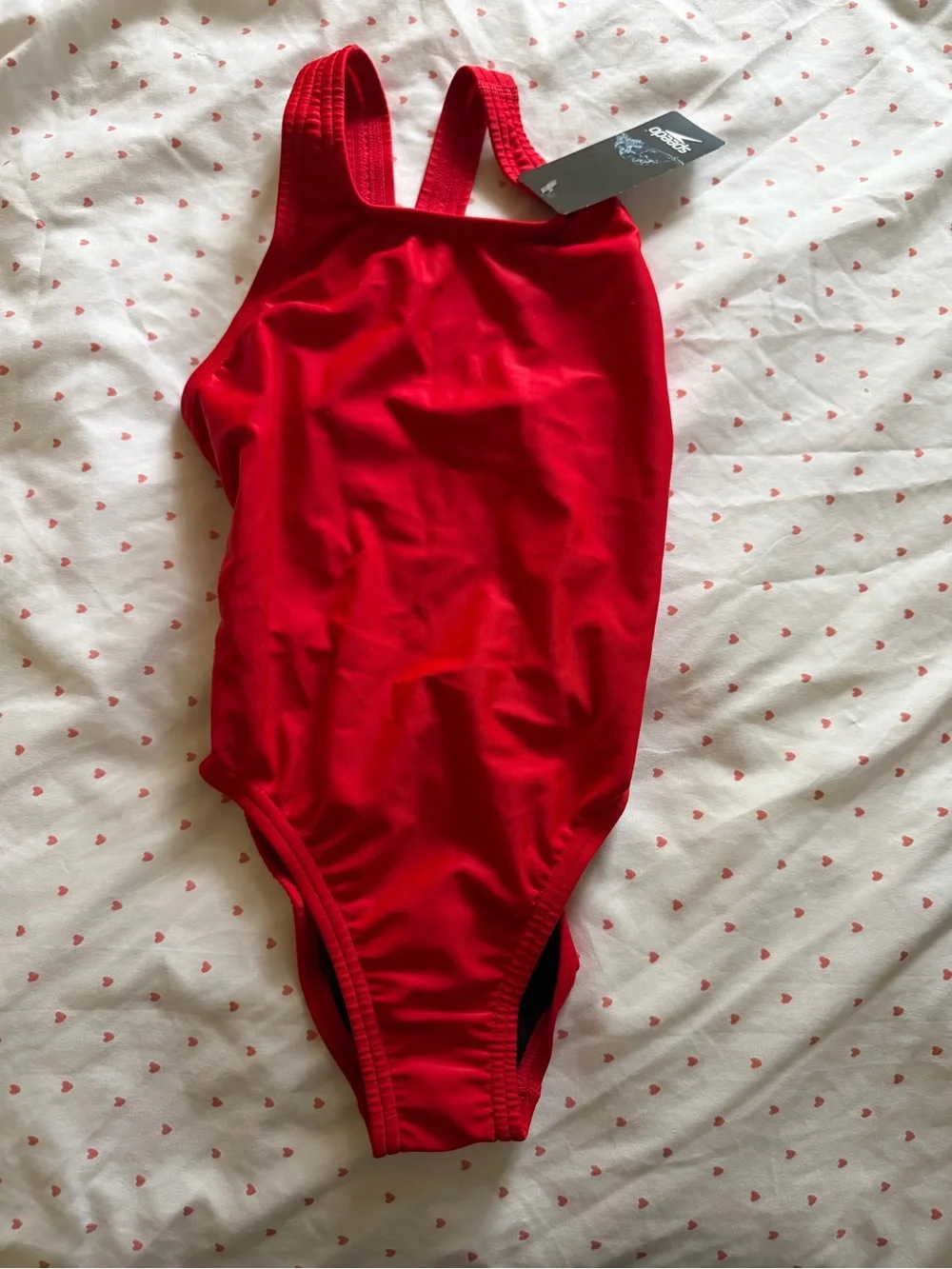 Speedo Bright Red Girls' One-Piece Swim Suit